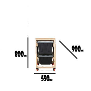 1 Row 2 Container shelving