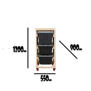1 Row 3 Container shelving