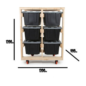 2 Row 6 Container shelving