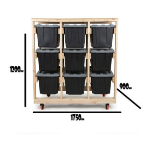 3 Row 9 Container shelving