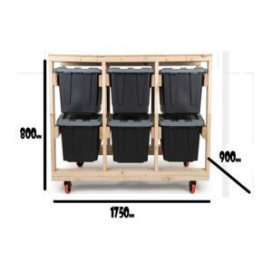3 Row 6 Container shelving