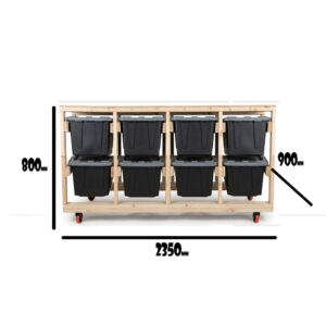 4 Row 8 Container shelving