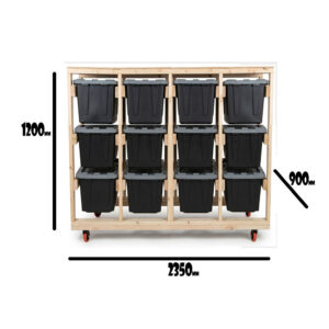 4 Row 12 Container shelving