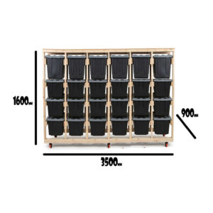 6 Row 24 Container shelving